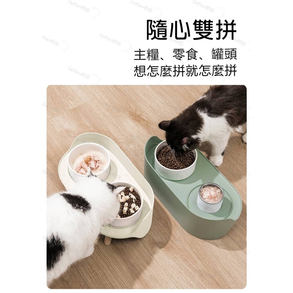 LieBaoの舖🐱寵物用品🐶犬貓護頸防漏食自由變換月半型雙碗小餐桌🎉犬貓飲水碗🎉犬貓護頸碗🎉寵物高碗架🎉-細節圖3