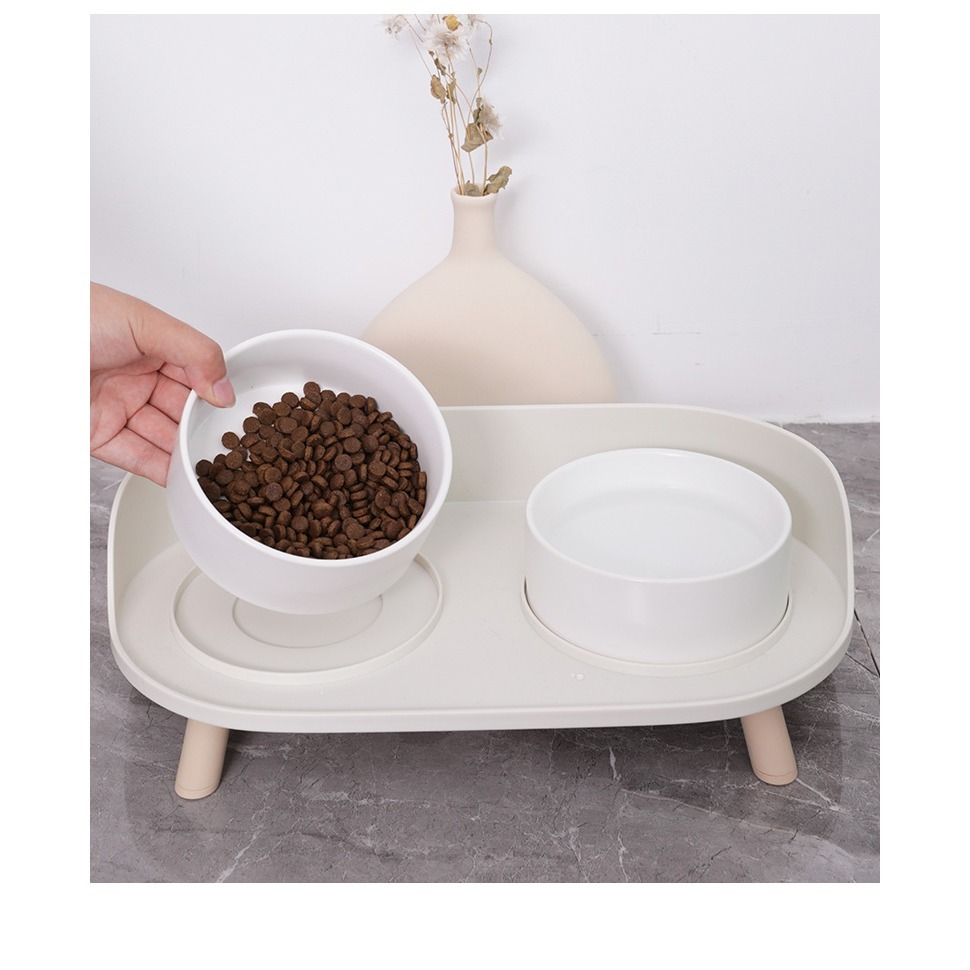 LieBaoの舖🐱寵物用品🐶犬貓護頸防漏食自由變換月半型雙碗小餐桌🎉犬貓飲水碗🎉犬貓護頸碗🎉寵物高碗架🎉-細節圖8