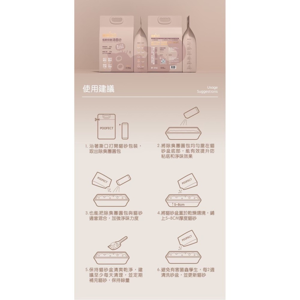 LieBaoの舖🐱強力推薦主打最好用的貓砂🔥Poofect團團低敏抑菌湯圓砂2.5kg🔥結團吸水貓砂🔥最好用貓砂-細節圖10