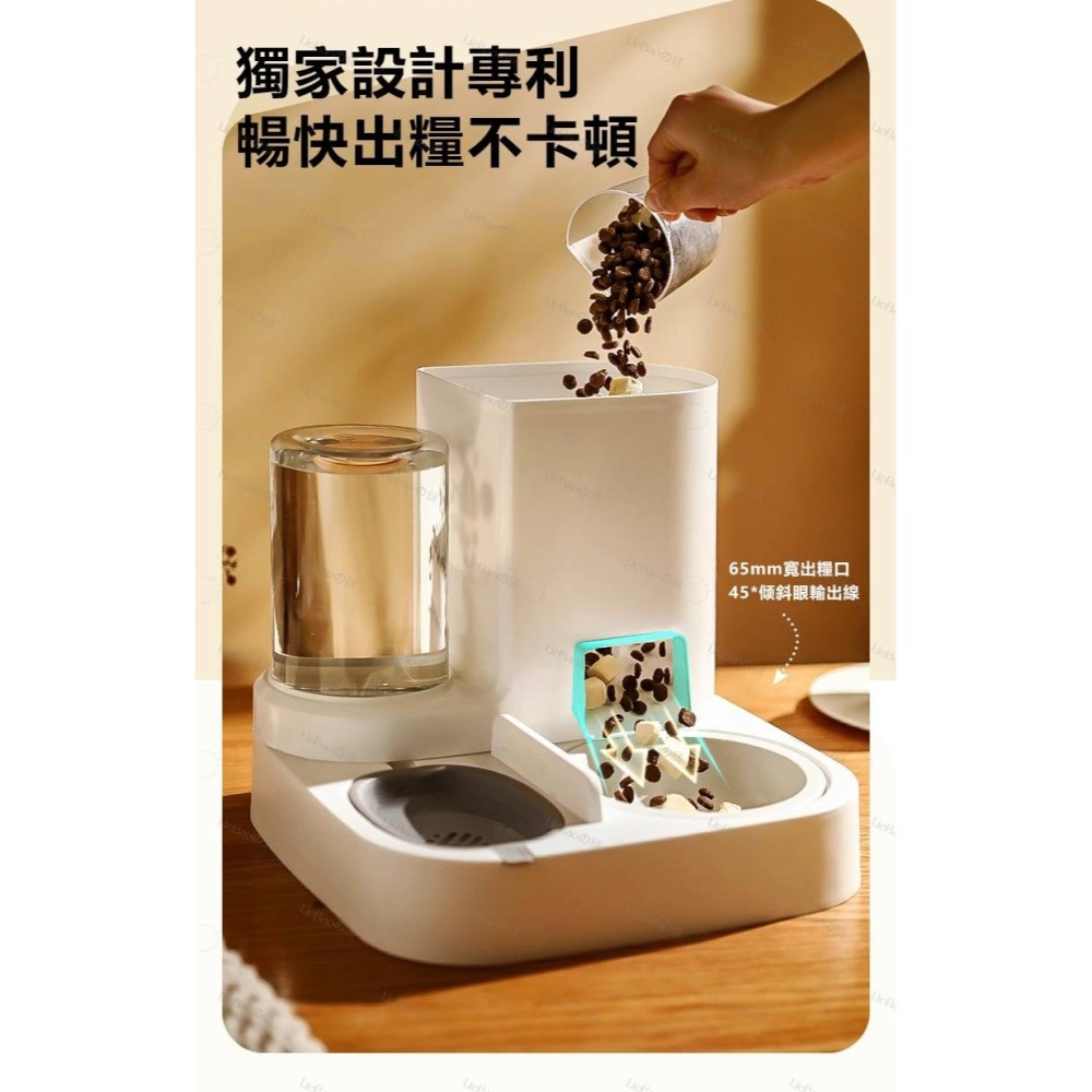 LieBaoの舖🐱台灣現貨🐶加大容量寵物食盆一體式陶瓷飲水雙碗犬貓自動餵食器🎨餵食器🎊飲水器🎊水碗🎊寵物飼料-細節圖2