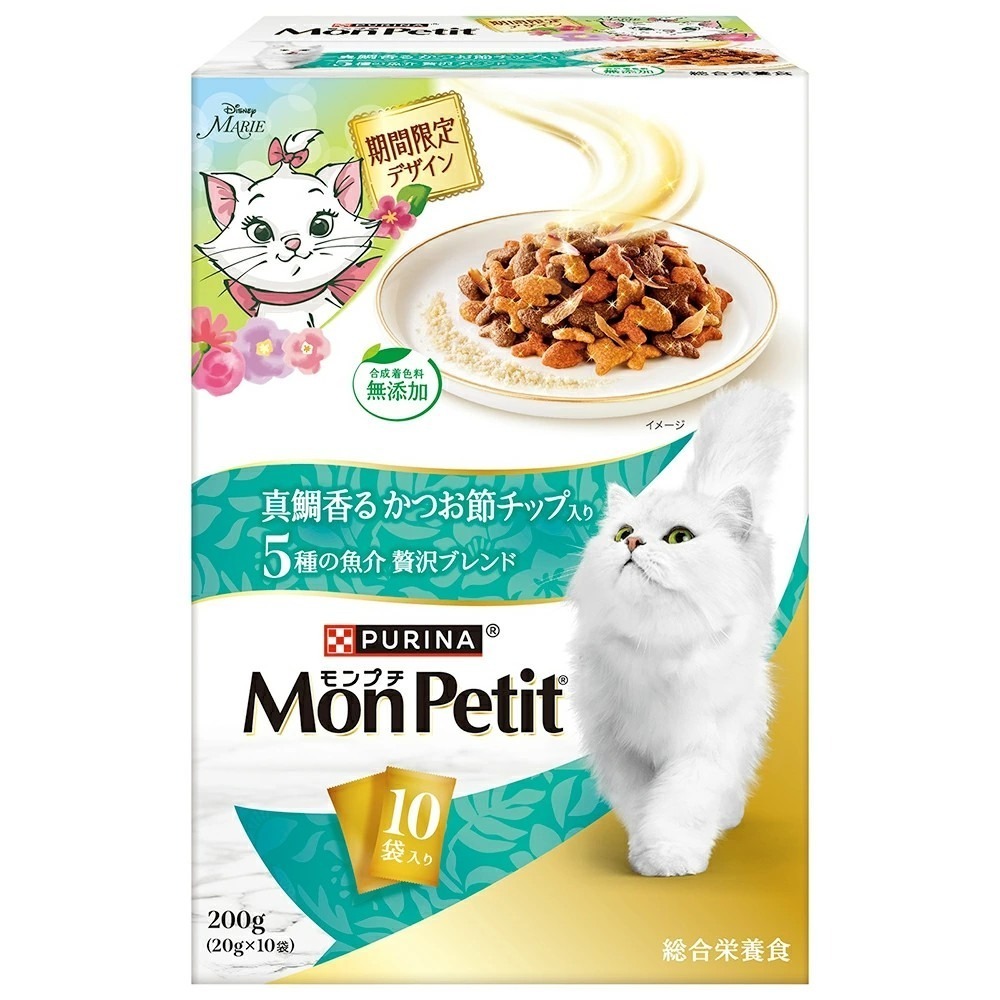 LieBaoの舖🐱期間限定🐱日本Monpetit貓倍麗🎉5種綜合海鮮奢華風味🎉盒裝貓糧200g🎉貓咪餅乾🍰-規格圖11