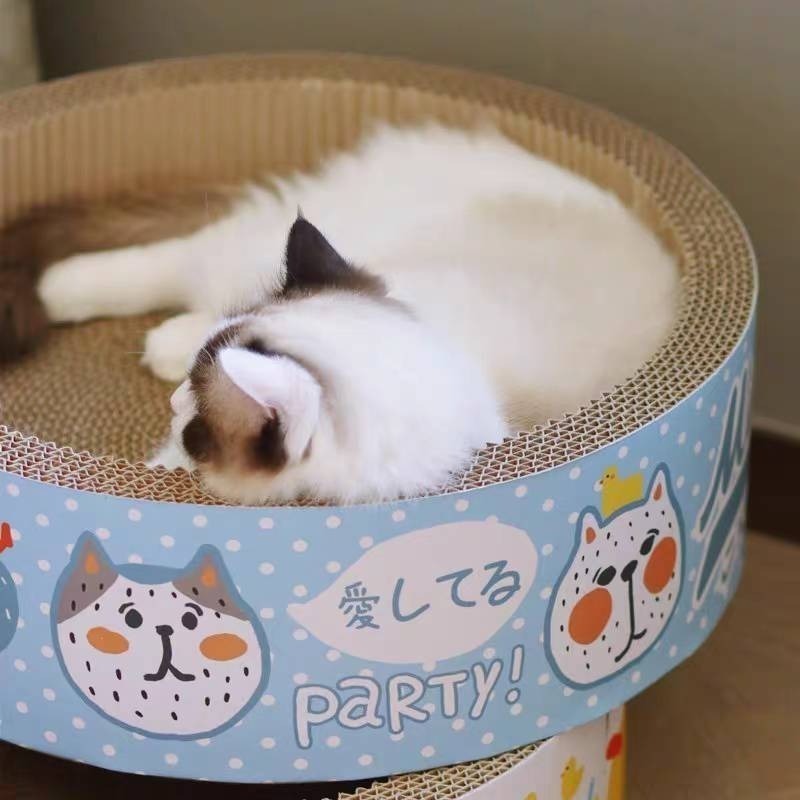 LieBaoの舖🐱寵物用品🐱MissPet日系大圓形貓抓圓窩🎉日式貓窩🎉貓抓板🎉大空間碗型🎉耐磨耐抓🎉寵物-細節圖4