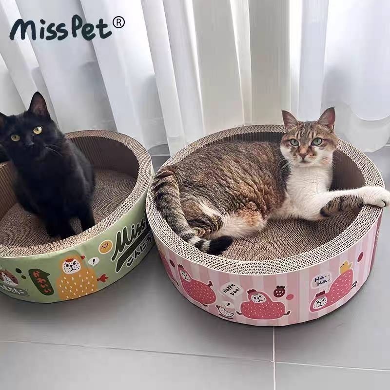 LieBaoの舖🐱寵物用品🐱MissPet日系大圓形貓抓圓窩🎉日式貓窩🎉貓抓板🎉大空間碗型🎉耐磨耐抓🎉寵物-細節圖6