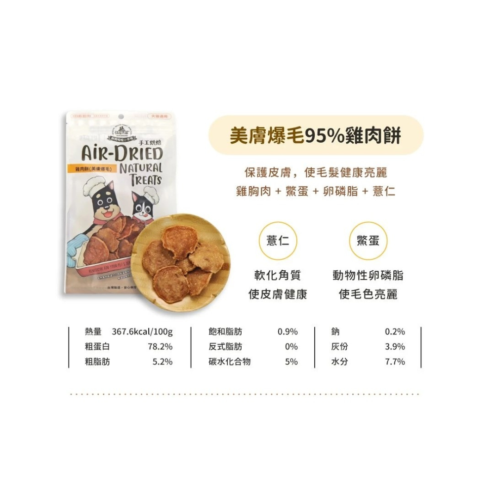 LieBaoの舖🐶犬貓零食🐱汪喵星球 養生食補95%雞肉餅50g✨補氣養生✨美膚爆毛✨護眼✨貓狗可吃✨雞肉餅✨-細節圖7