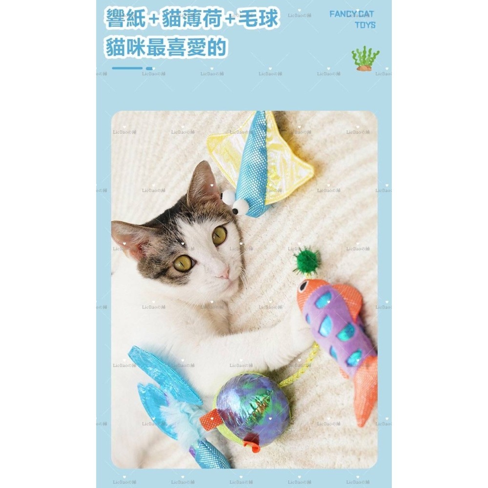 LieBaoの舖🐱台灣現貨🐱貓薄荷幻彩變色響紙海洋魚逗貓磨牙玩具🌱磨牙潔齒玩具🎨貓咪紓壓🎨自嗨解悶🎨貓玩具-細節圖10