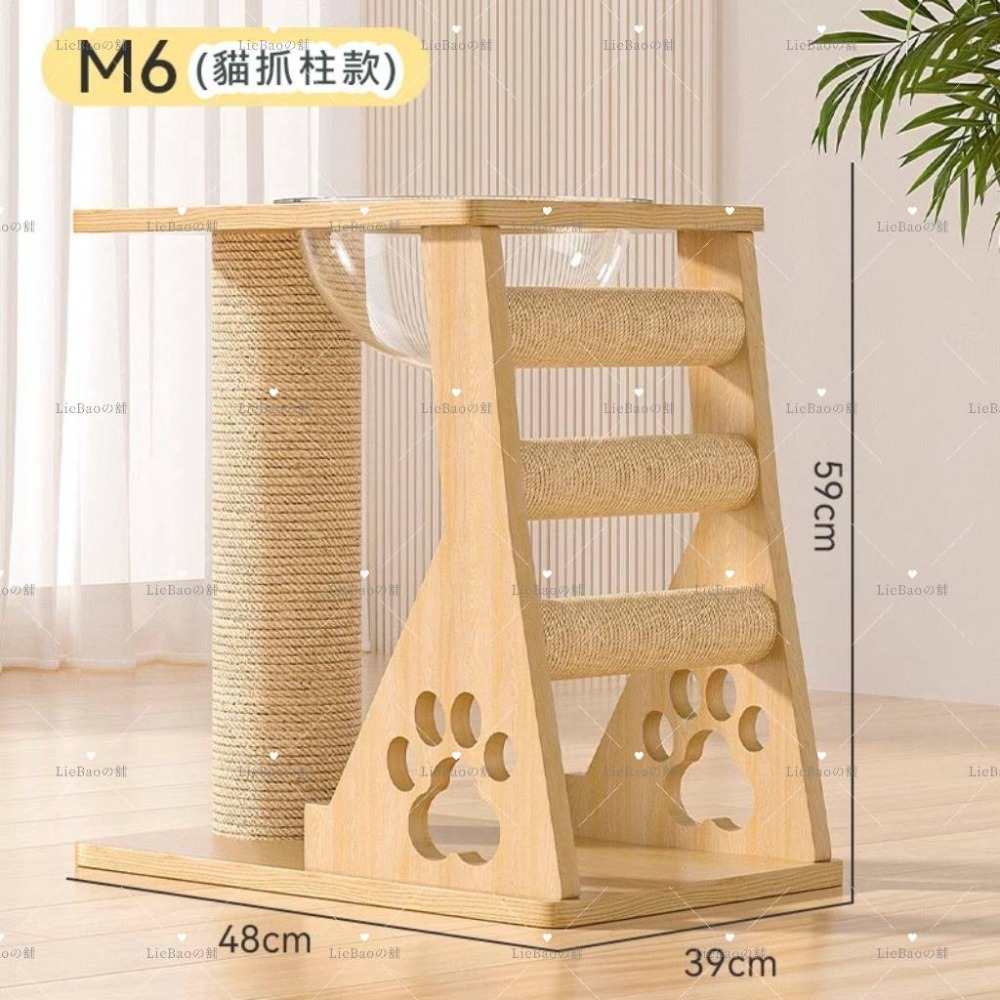LieBaoの舖🐱台灣現貨🐱一體式多功能大型豪華太空艙三合一貓爬架🌱貓抓板🎉貓爬架🎉貓抓板🎉貓窩🌱太空艙-規格圖11