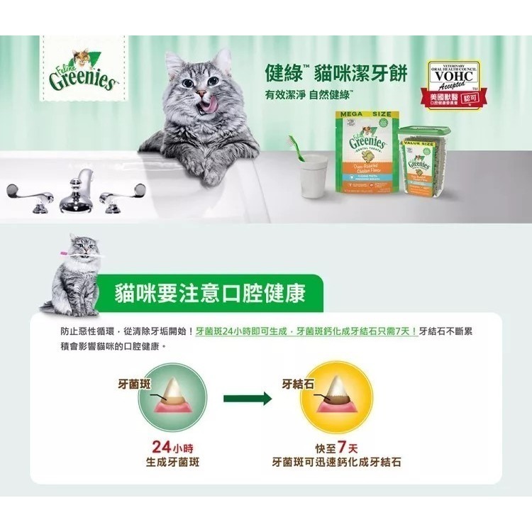 LieBaoの舖🐱貓咪餅乾🐱美國Greenies 健綠 貓咪潔牙餅乾 貓咪餅乾潔齒餅乾 60g/130g/277g-細節圖2
