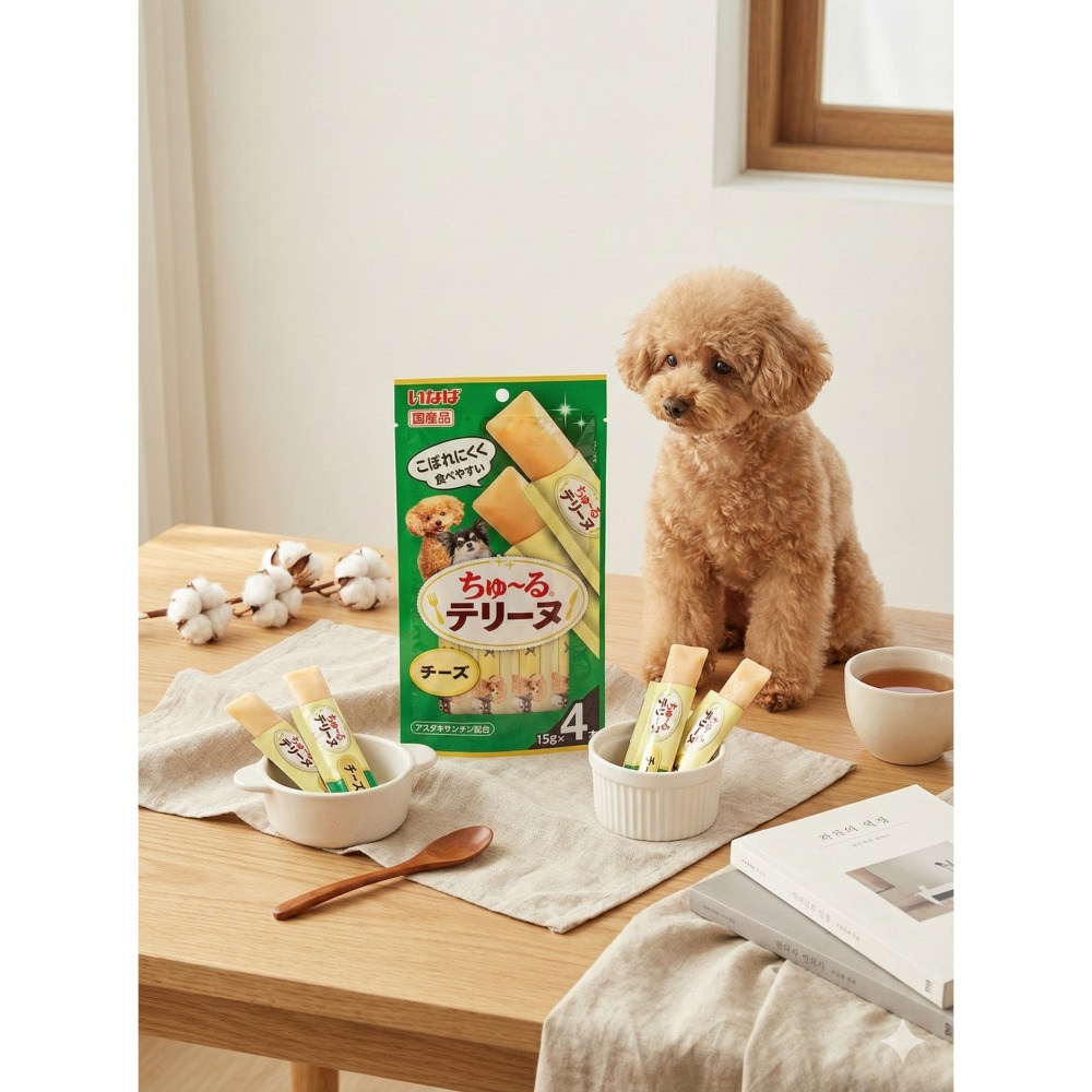 LieBaoの舖🐶犬肉泥🐶日本 INABA 汪啾嚕肉泥 綿綿系列15g*4入💖狗狗肉泥條💖狗狗零食💖犬肉泥條-細節圖7