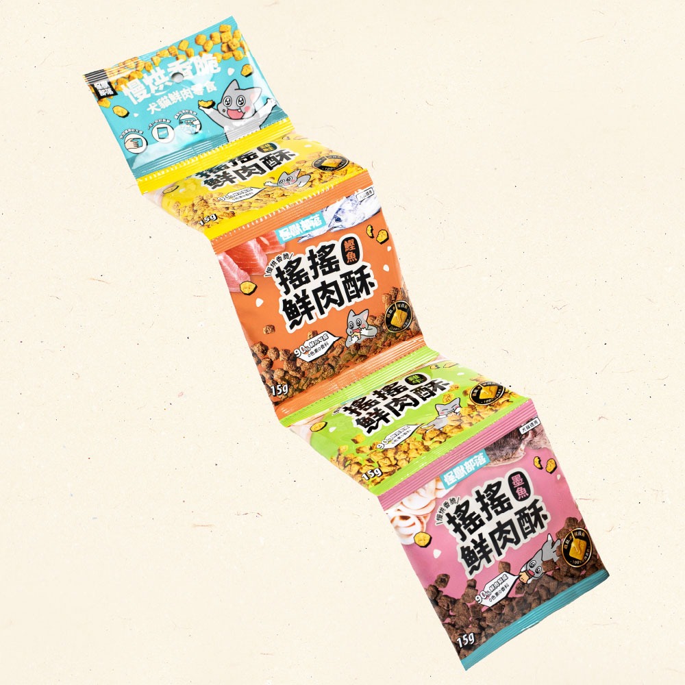 LieBaoの舖🐱犬貓零食🐶怪獸部落 LitoMon 慢烘搖搖鮮肉酥四連串包 15g*4入裝🧀犬貓零食🧀貓零食-規格圖8