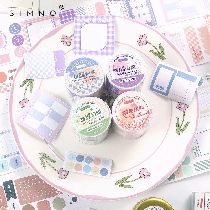 起司家🧀台灣現貨 芯陌 韓系元素模切紙膠帶 韓系手帳 韓風 簡約 INS拼貼 手帳貼紙 韓系拼貼 手帳拼貼 手帳素材-細節圖2