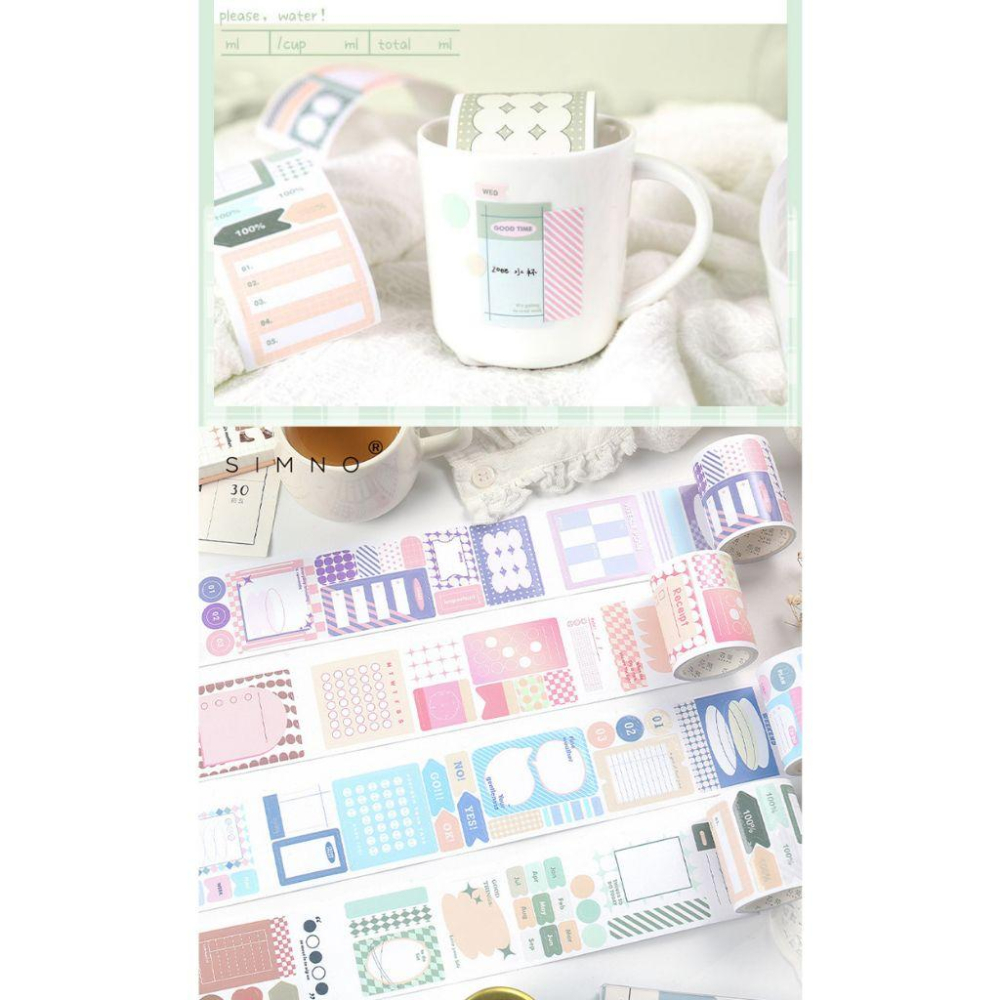 起司家🧀台灣現貨 芯陌 韓系元素模切紙膠帶 韓系手帳 韓風 簡約 INS拼貼 手帳貼紙 韓系拼貼 手帳拼貼 手帳素材-細節圖7