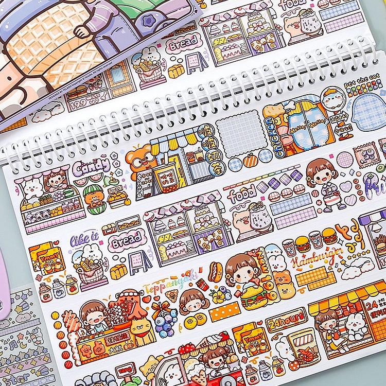 起司家🧀台灣現貨 提拉多離型紙本 手帳膠帶 貼紙素材 收納冊 紙膠帶 圖鑒本 分裝膠帶收納 離型紙本 離型本-細節圖8