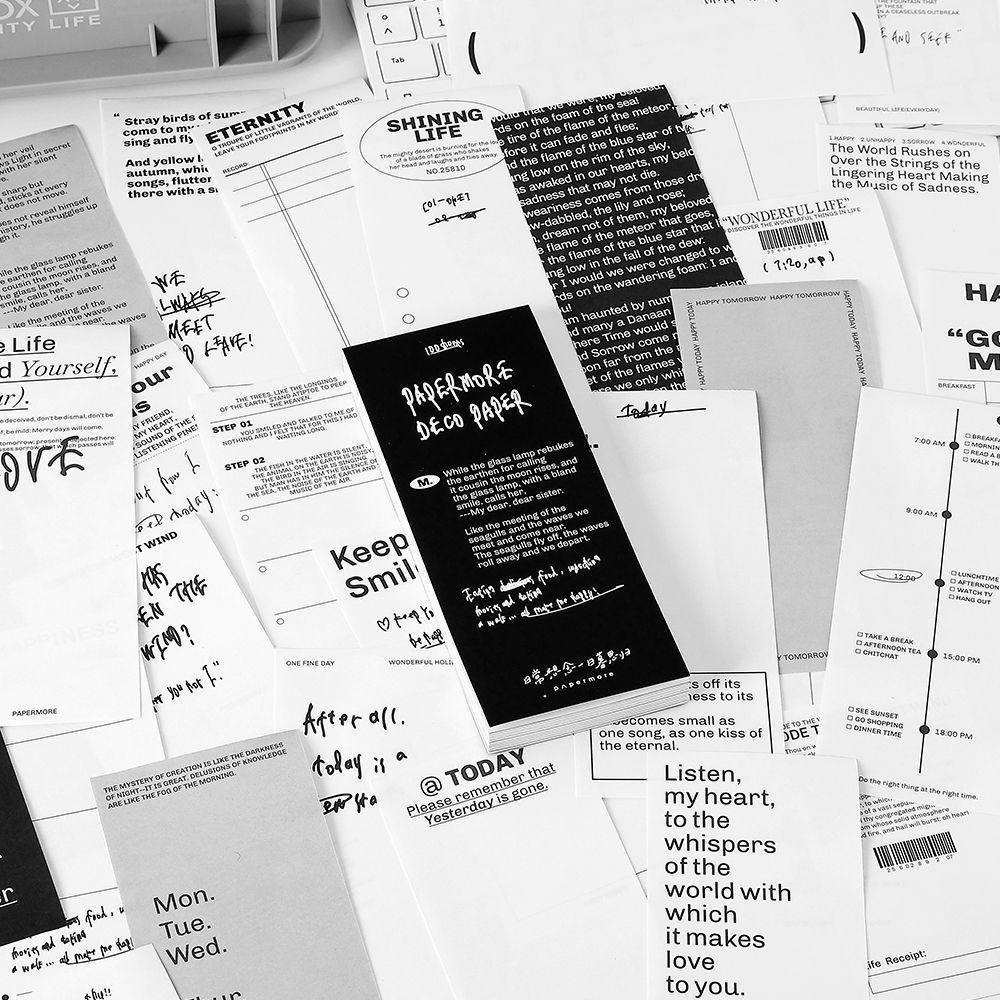 起司家🧀台灣現貨 PaperMore 日常想念 INS 便簽本 便籤 素材紙 鹽系 韓系拼貼 打底紙 手帳拼貼 手帳素材-細節圖2