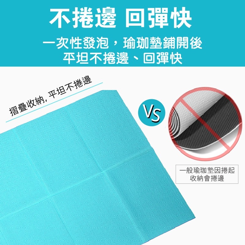 muva 環保八摺運動墊(湖水綠)-細節圖3