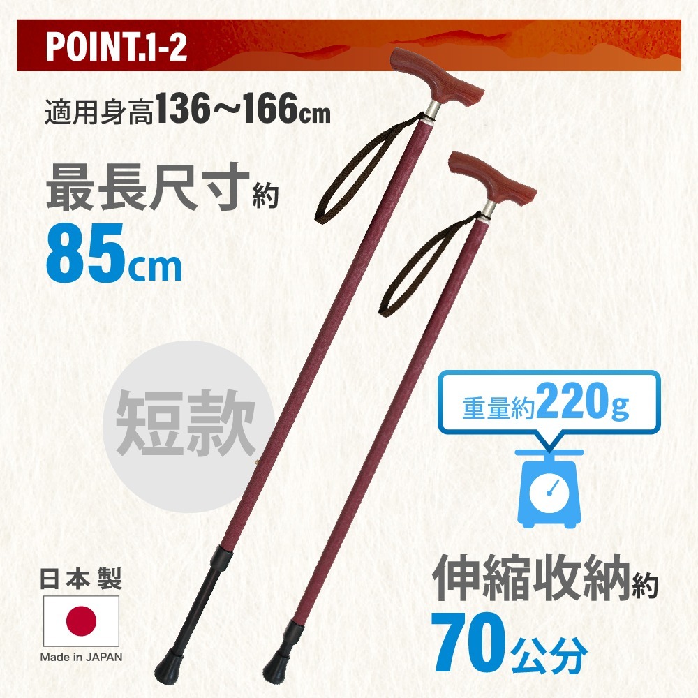 SINANO和紙伸縮手杖-細節圖2