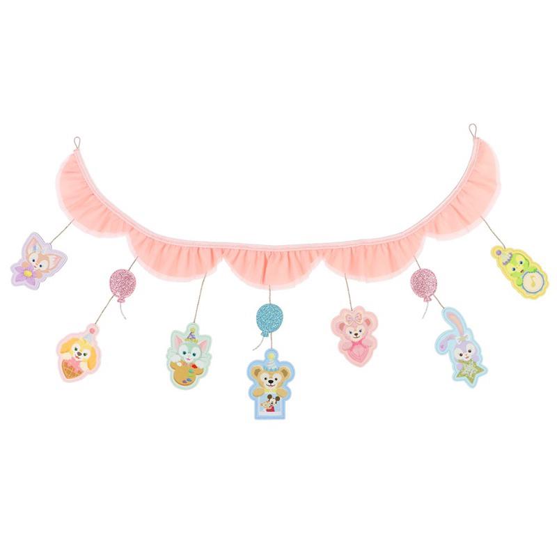 《現貨》2023 日本迪士尼海洋40週年 歡樂派對 房間裝飾窗簾掛飾 達菲 雪莉玫 畫家貓 史黛拉 玲娜貝兒 餅乾-細節圖2