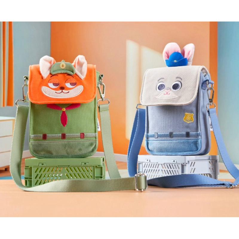 《現貨》2024上海迪士尼 動物方城市尼克朱迪 茱蒂 萌趣手機包 磁扣 肩背包 單肩包-細節圖2