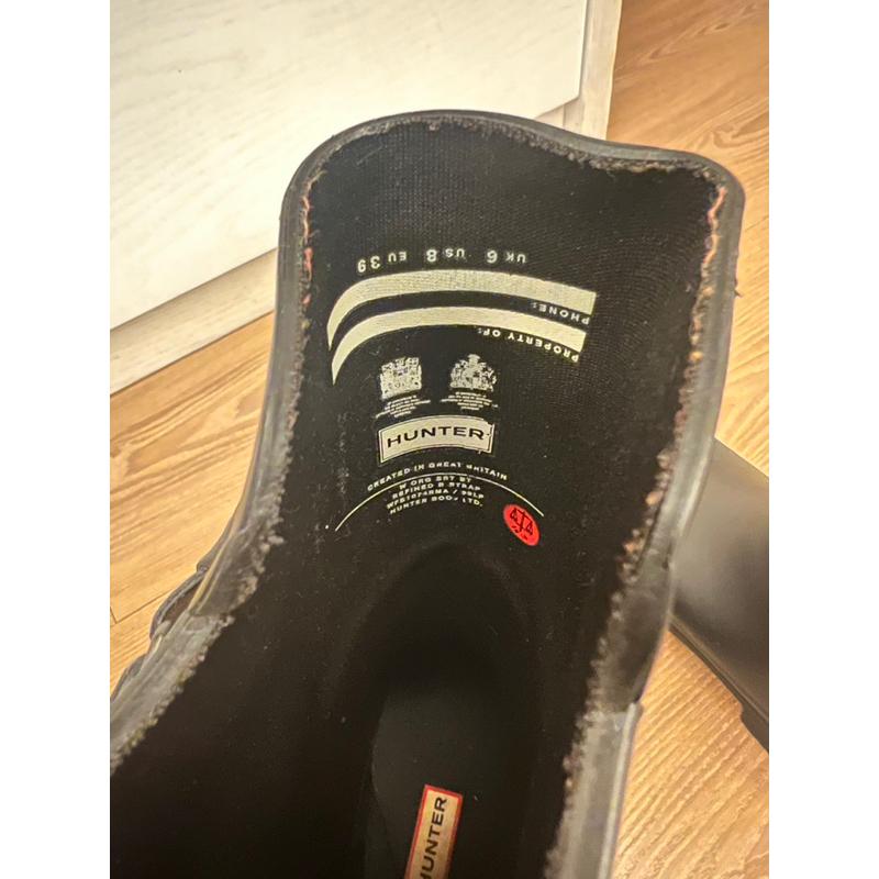 《現貨》正版 Hunter Refined 霧面長靴 經典款 高筒雨鞋 雨靴 靴子 黑色39號-細節圖4