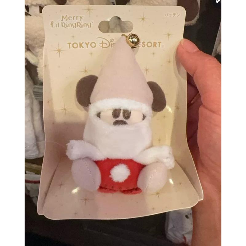 《現貨》2024日本迪士尼聖誕節 冬季 白色米奇串串 米奇小精靈 米奇精靈 側背包 髮夾 聖誕米奇 零錢包娃娃 吊飾-細節圖3