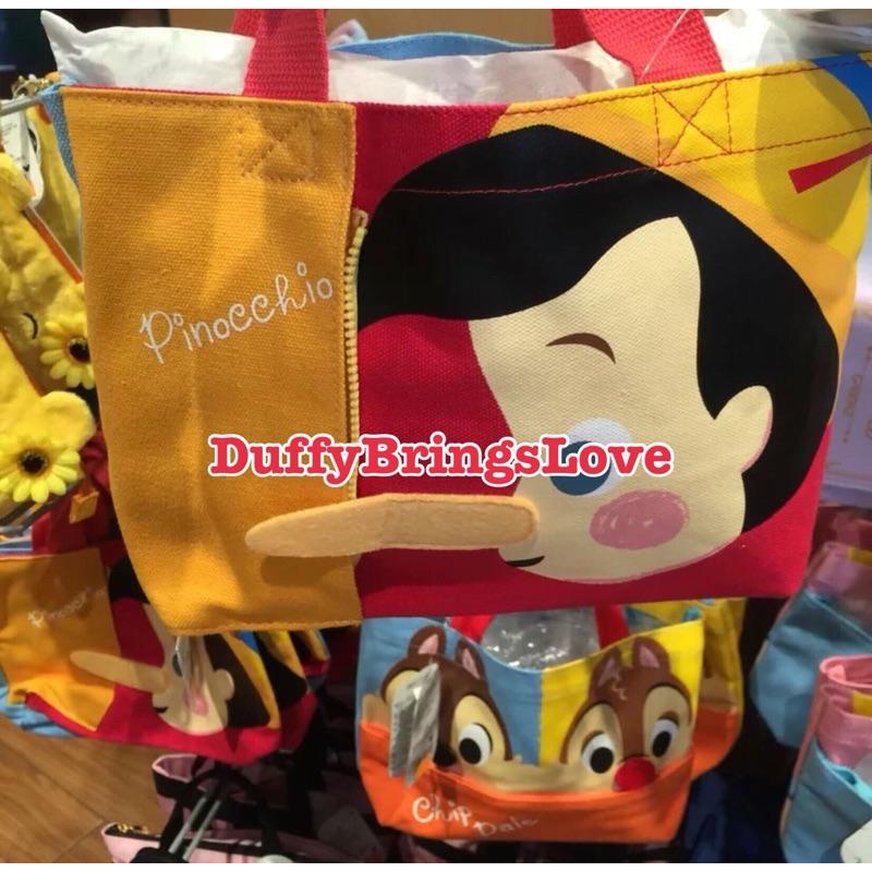 《現貨》迪士尼 小飛象 奇奇蒂蒂 Chip n Dale 皮諾丘 妙妙貓 提袋 托特包 手提包-細節圖3