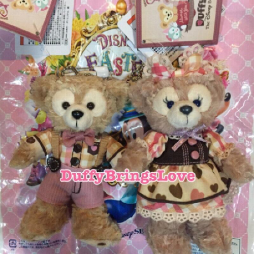 《現貨》2017日本迪士尼 情人節 達菲Duffy雪莉玫Shelliemay傑拉託尼Gelatoni畫家貓 坐姿站姿吊飾