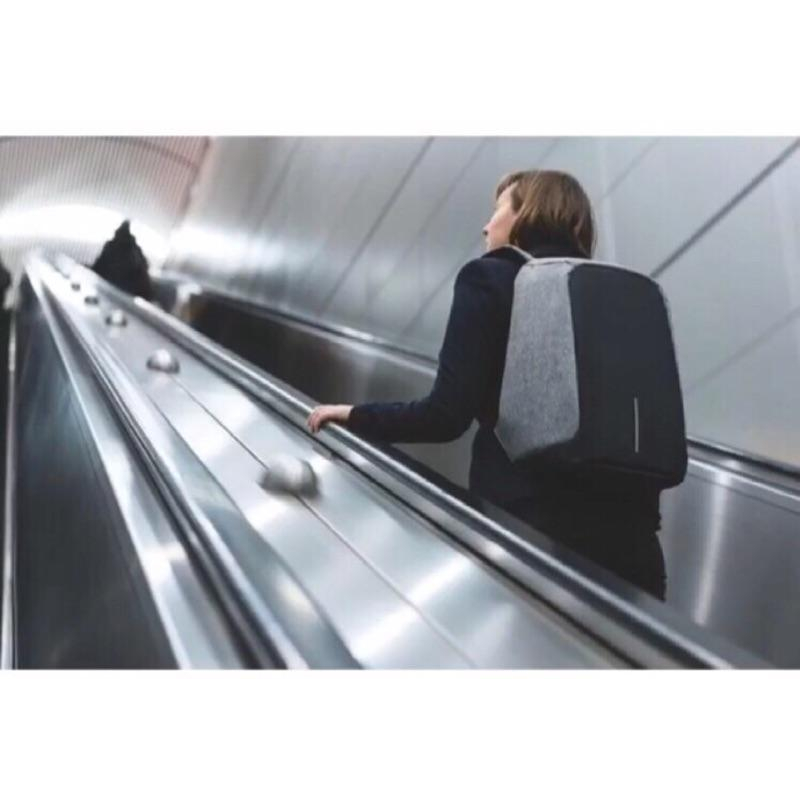 蒙馬特城市安全防盜背包(灰色）-細節圖4