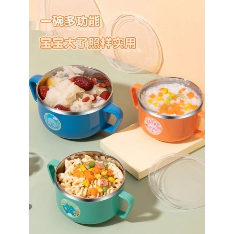 304不鏽鋼碗動物碗 恐龍碗 304不鏽鋼杯子 安全無毒的小學生碗卡通304不鏽鋼碗 副食品 愛寶我的世界-細節圖3