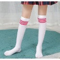 37cm白底紅條襪子薄款絲質