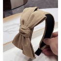 卡其色蝴蝶結髮箍