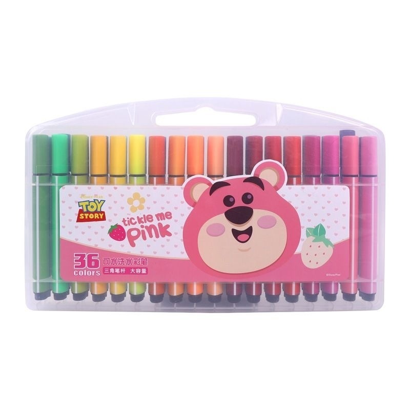 ❤️新品現貨❤️迪士尼正版熊抱哥彩色筆36 24 12色冰雪奇緣畫畫套組漫威彩色筆兒童禮物草苺熊彩色筆 愛寶我的世界-細節圖2