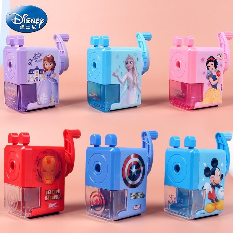 正版迪士尼削迷你鉛筆機公主削鉛筆機蜘蛛人削鉛筆機美國隊長削鉛筆機 愛莎削鉛筆機 冰雪削筆機 愛寶我的世界-細節圖2