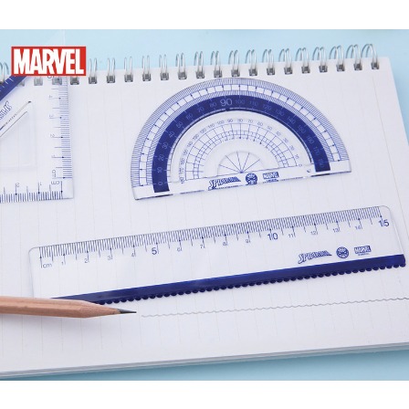 新品現貨迪士尼三角尺套尺卡通學生三角尺學習文具兒童繪圖直尺三角尺4件套尺小學生三角尺量角器 愛寶我的世界-細節圖6