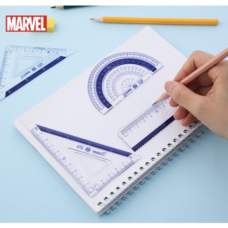 新品現貨迪士尼三角尺套尺卡通學生三角尺學習文具兒童繪圖直尺三角尺4件套尺小學生三角尺量角器 愛寶我的世界-細節圖7