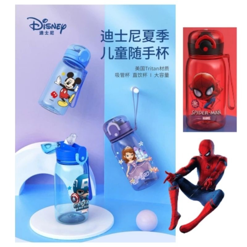 ♥現貨♥正版迪士尼水壺直飲米奇吸管水壺 蘇菲雅水壺 美國隊長水壺 兒童卡通水壺 不含雙酚a水壺 手提水壺 愛寶我的世界-細節圖5