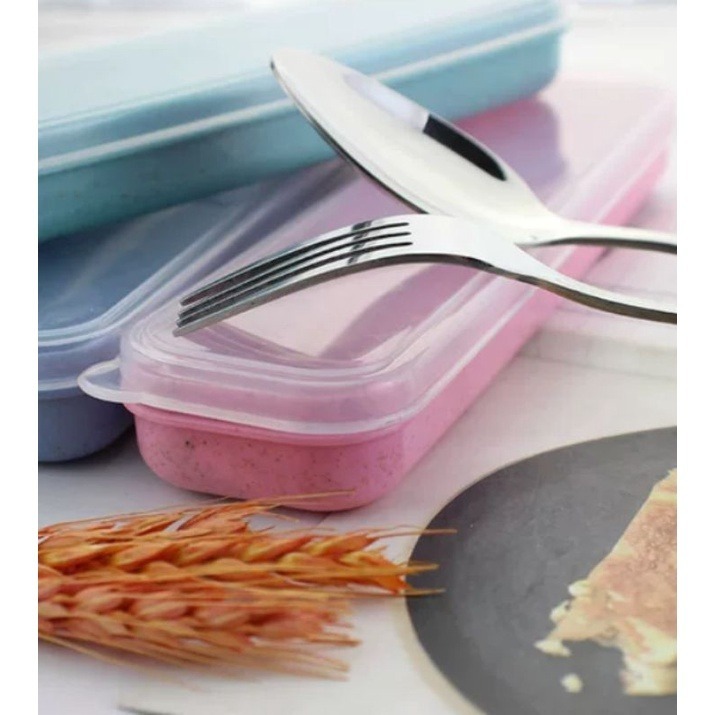 ♥現貨♥環保便攜盒 餐具收納盒 餐具盒 湯匙盒子 餐具盒子 筷子盒 輕型餐具盒 北歐餐盒 pp盒 翻蓋餐盒 愛寶我的世界-細節圖7