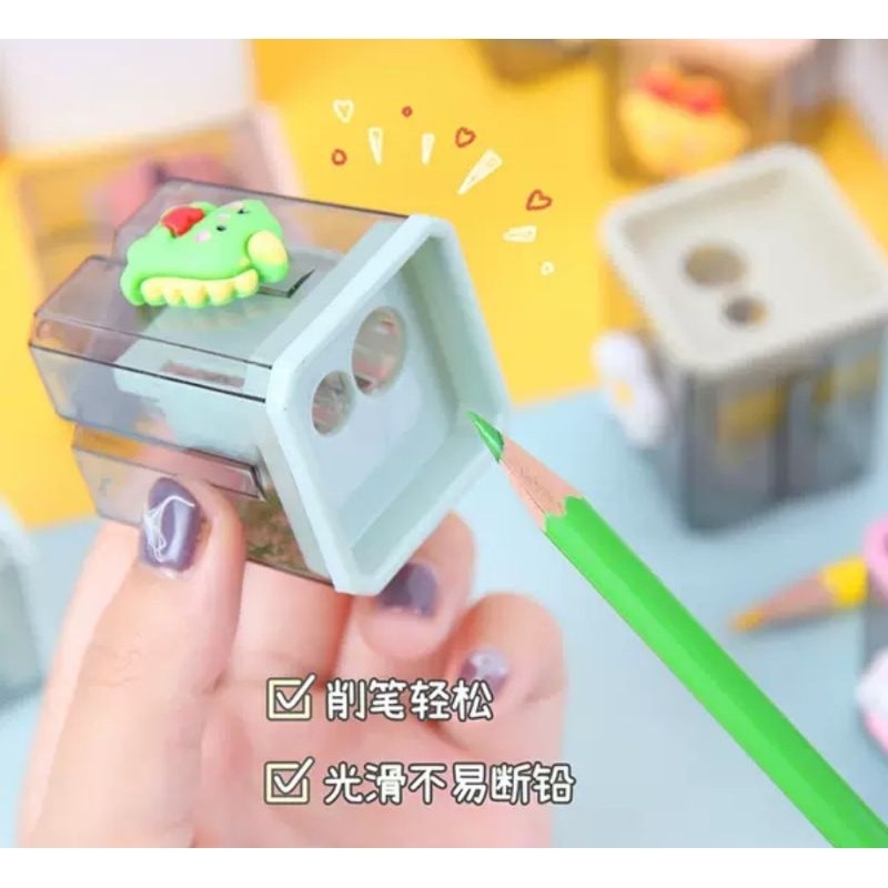 2024迪士尼學齡粗筆削筆器 冰雪奇緣削筆器 粗三角削筆器 變型金鋼削筆器 卡通削筆器 冰雪削筆機 愛寶我的世界-細節圖3