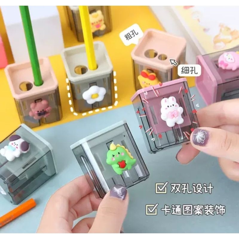 2024迪士尼學齡粗筆削筆器 冰雪奇緣削筆器 粗三角削筆器 變型金鋼削筆器 卡通削筆器 冰雪削筆機 愛寶我的世界-細節圖4