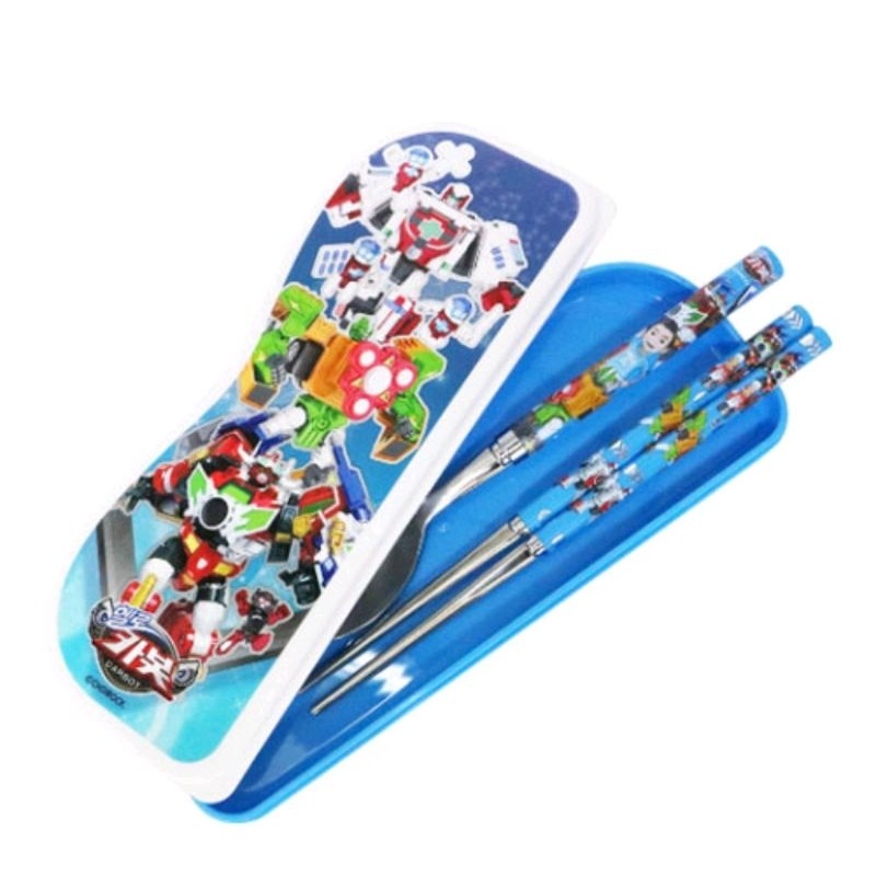 韓國正版寶可夢餐具套組筷子套組蜘蛛人餐具機器戰士carbot湯匙寶可夢復仇者湯匙鋼鐵人湯匙衝峰戰士湯匙 愛寶我的世界-細節圖3