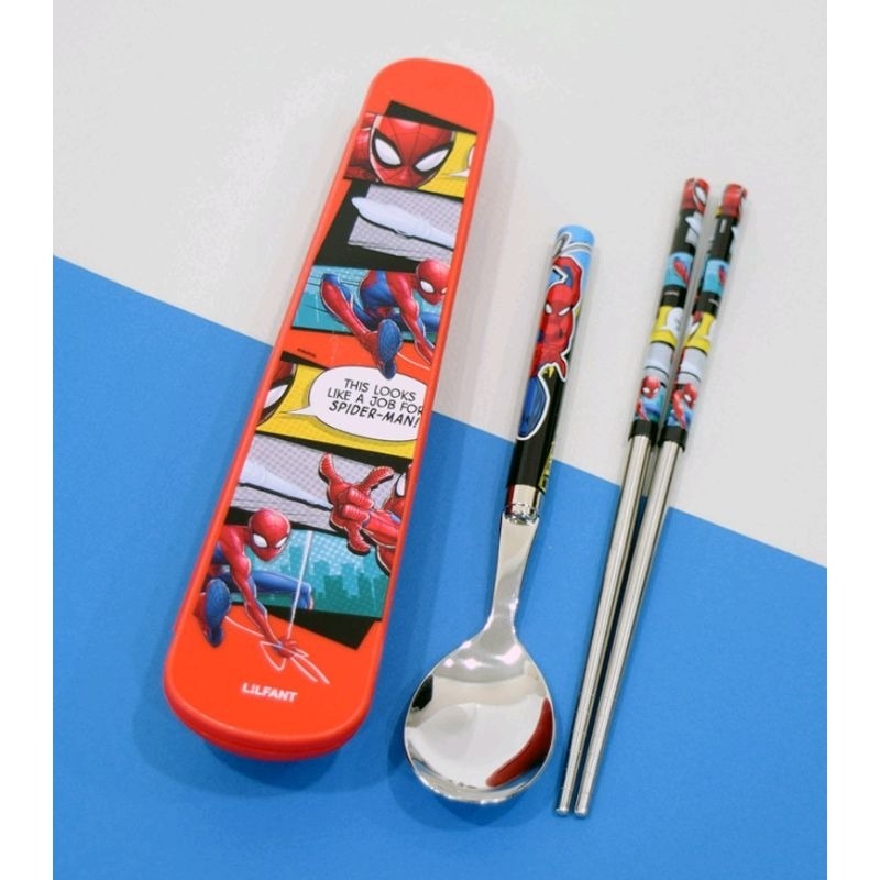 韓國正版寶可夢餐具套組筷子套組蜘蛛人餐具機器戰士carbot湯匙寶可夢復仇者湯匙鋼鐵人湯匙衝峰戰士湯匙 愛寶我的世界-細節圖5