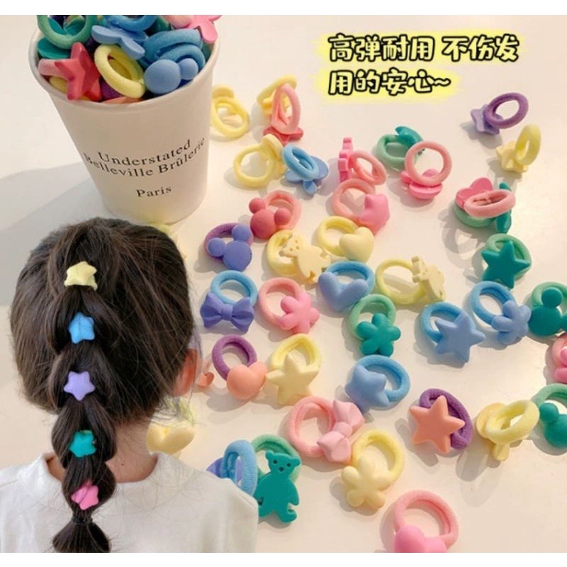 現貨兒童髮圈不扯髮像皮筋 高彈像皮筋小女孩綁頭髮不傷髮像皮筋尼龍髮圈兒童髮圈 愛寶我的世界-細節圖2