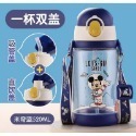 正版迪士尼冰雪奇緣揹帶直飲吸管水壺 蜘蛛人水壺 復仇者水壺奧特曼水壺 米奇水壺 米妮水壺 粉 愛寶我的世界-規格圖9