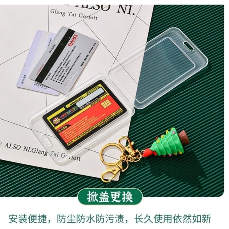 新品現貨聖誕小禮物聖誕節卡套造型卡套鑰匙圈卡套門禁卡套證件卡套聖誕節風卡套可愛卡套 愛寶我的世界-細節圖4