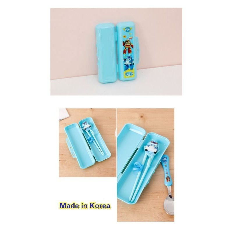 ♥現貨♥正版韓國 波力餐具盒 安寶餐具盒 波力學習筷盒 安寶學習筷盒 卡通餐具收納盒 卡通餐具盒 愛寶我的世界-細節圖3