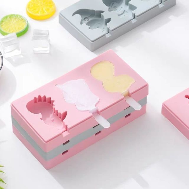 ♥現貨有發票♥恐龍製冰盒 巧克力製作盒 糖果模具 矽膠 雪糕模具 DIY模具 冰淇淋冰棒模具 卡通製冰盒 愛寶我的世界-細節圖2