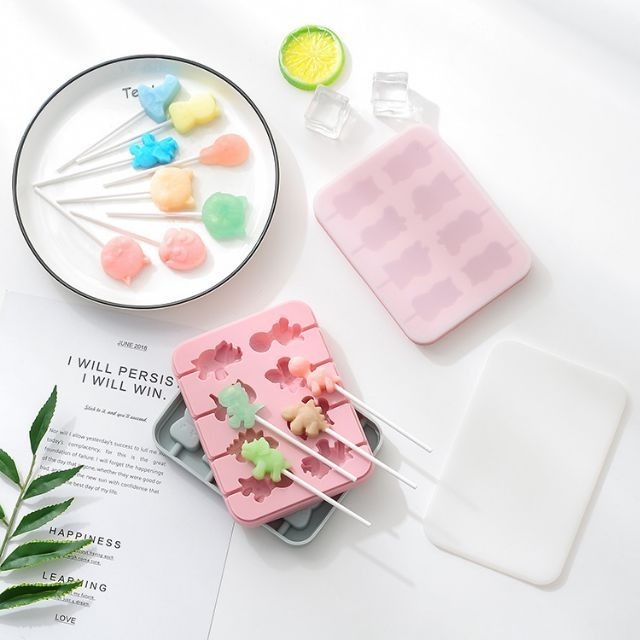 ♥現貨有發票♥恐龍製冰盒 巧克力製作盒 糖果模具 矽膠 雪糕模具 DIY模具 冰淇淋冰棒模具 卡通製冰盒 愛寶我的世界-細節圖6