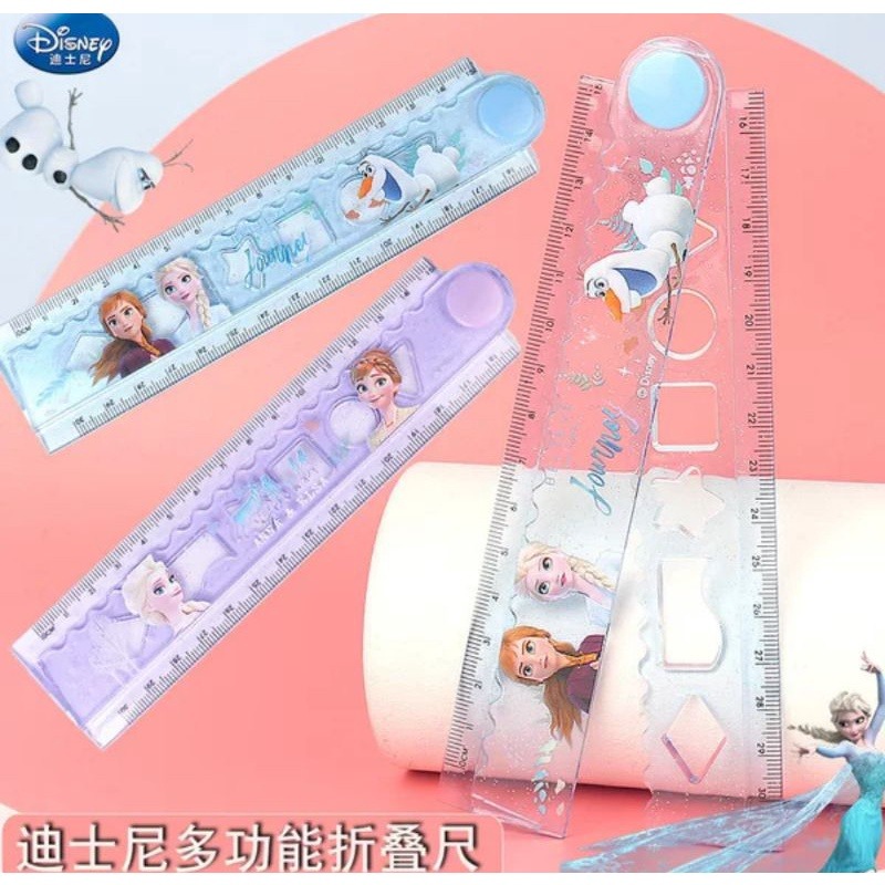 🔥快速出貨🔥正版迪士尼尺奧特曼尺折疊尺 30cm尺 冰雪尺 蜘蛛人尺 迪士尼公主尺 卡通尺 小學生文具 愛寶我的世界-細節圖9