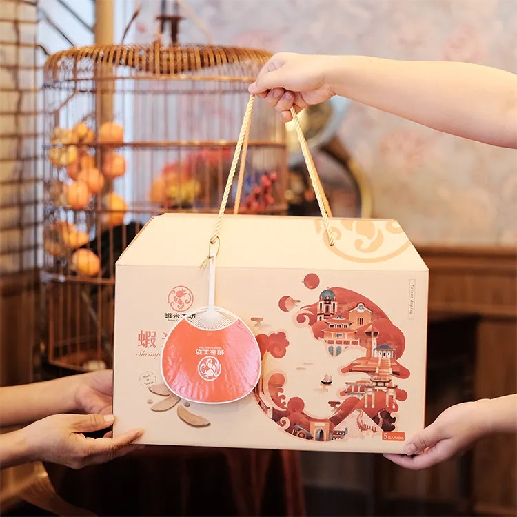 蝦米彎菓-結善緣禮盒包5種口味(原味、黑胡椒、海苔、甘梅、哇沙米）-細節圖2