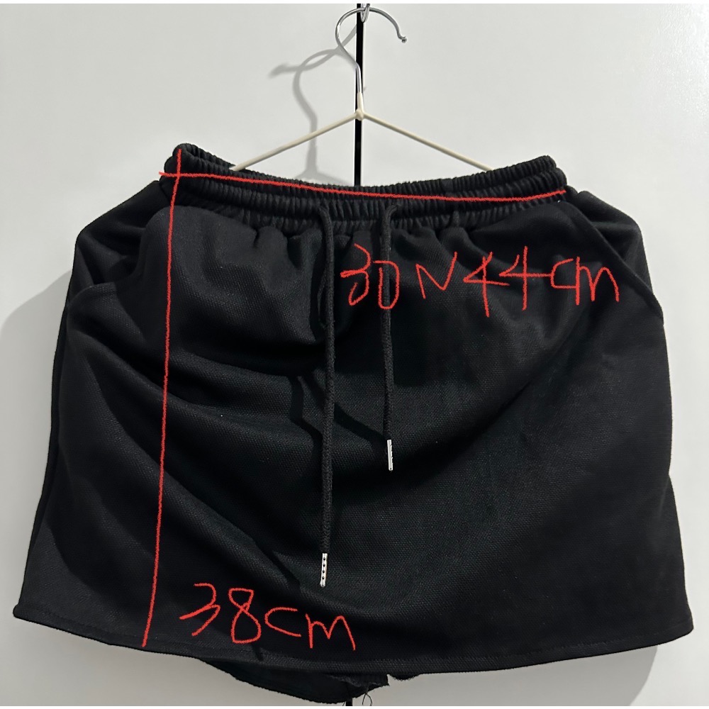 編號4 華夫格黑色休閒套裝褲裙套裝-細節圖3