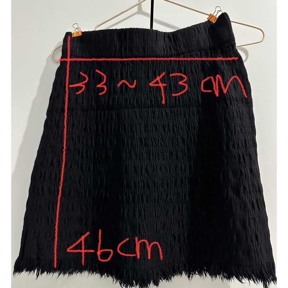 編號14 小香風短裙 黑色短裙 流蘇半身裙 針織短裙 女秋冬高腰包臀a字短裙小個子半身裙新款-細節圖2