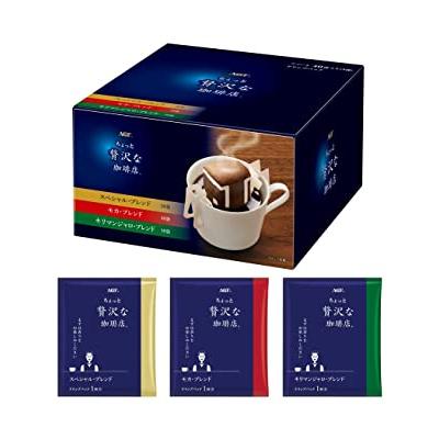 日本原裝 AGF 贅沢咖啡店 濾掛式 黑咖啡~~專業華麗香醇~~精裝綜合組~~40入-細節圖4